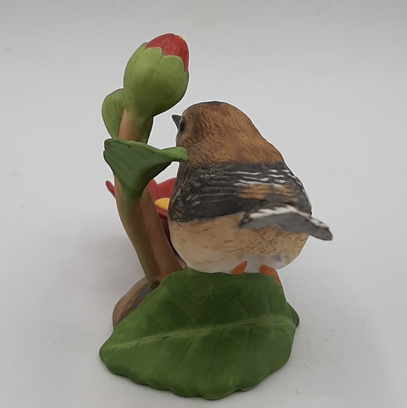 Birds & Blossoms of the World Franklin Mint Goldcrest Bird Figure Fine Porcelain - Picture 4 of 7